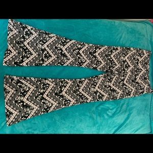 Flare, black and white pants